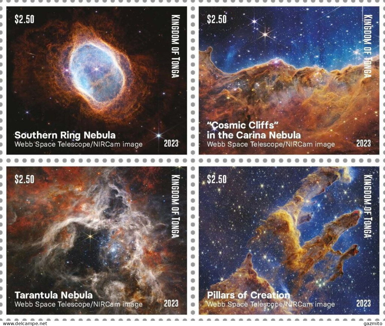 Tonga 2023, Space, Webb Space Telescope Images, 4val - Oceanië