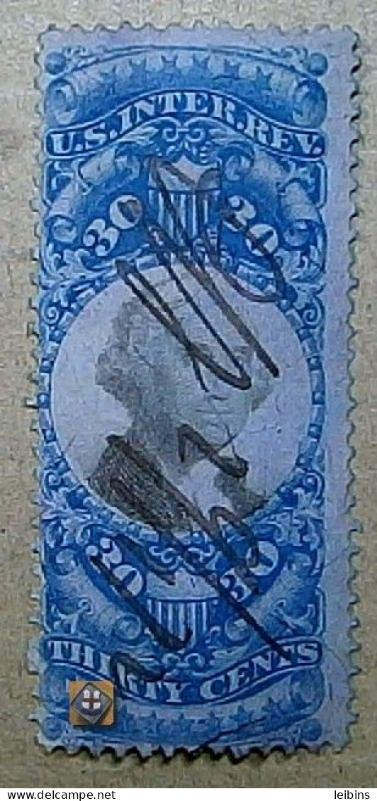 1871 USA Sc.R113, 30c, Revenue /o - Fiscale Zegels