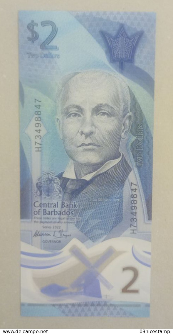 Barbados, Polymer-Banknote UNC, Year 2022 - Barbades