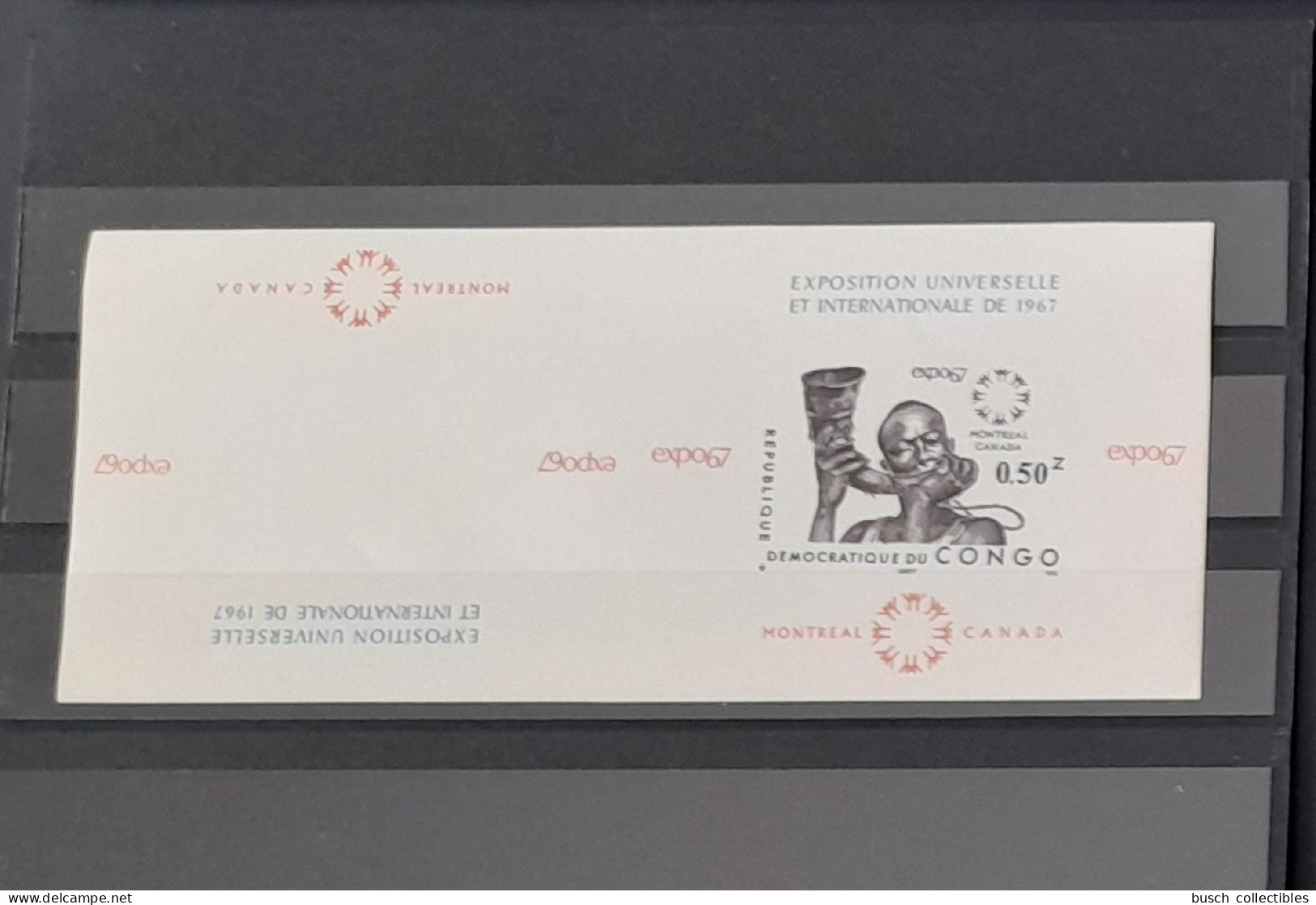 Congo Kinshasa 1967 COB ? IMPERF Non Dentelé TP Absent Tête-bêche Expo 67 Exposition Universelle Montréal Canada - Unused Stamps