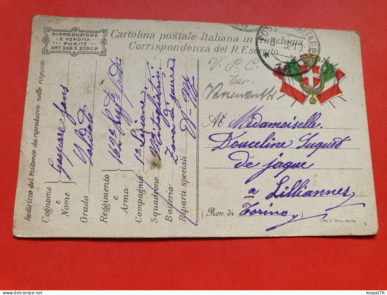 Italie - Carte FM Voyagé En 1918 ( écrite En Français ) - Réf 1665 - Correo Militar (PM)