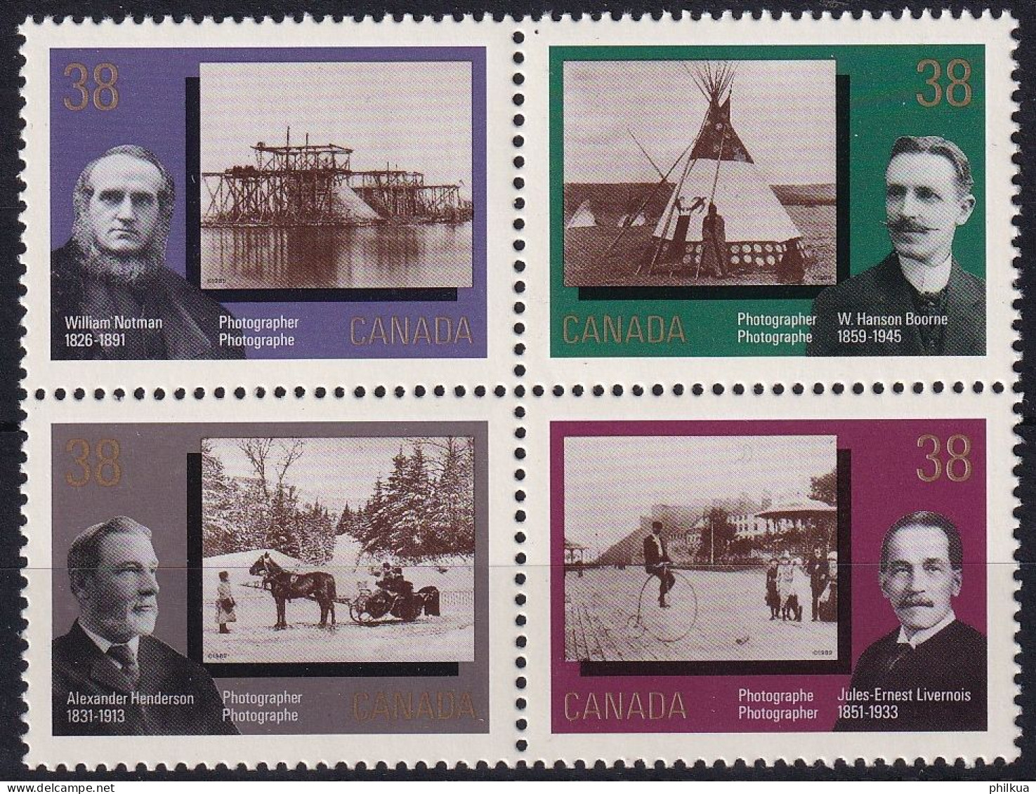 MiNr. 1134 - 1137 Kanada (Dominion) 1989, 23. Juni. Kanada-Tag: 150 Jahre Photographie In Kanada - Postfrisch/**/MNH - Ongebruikt