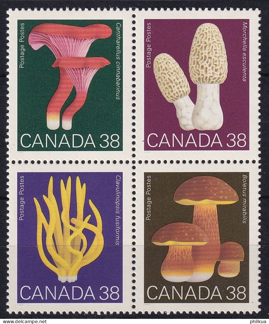 MiNr. 1142 - 1145 Kanada (Dominion) 1989, 4. Aug. Pilze - Postfrisch/**/MNH - Unused Stamps