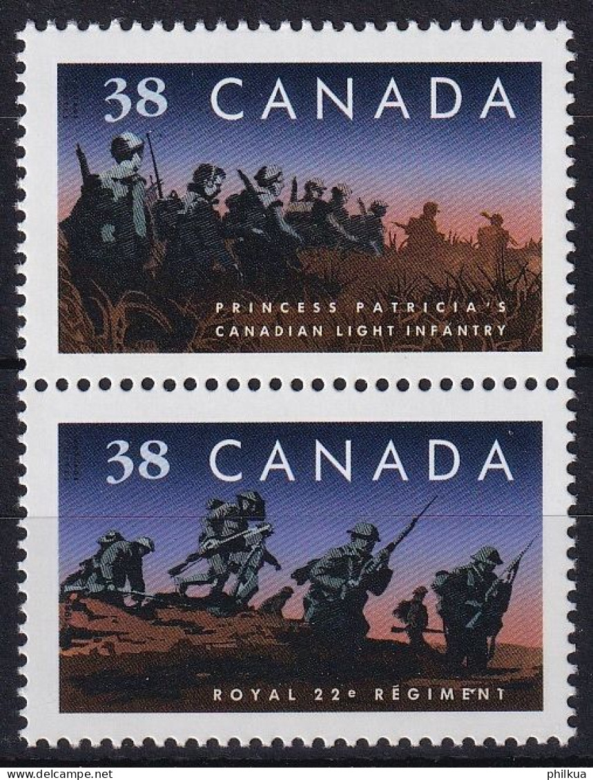 MiNr. 1146 - 1147 Kanada (Dominion) 1989, 8. Sept. 75. Jahrestage Kanadischer Regimenter - Postfrisch/**/MNH - Neufs