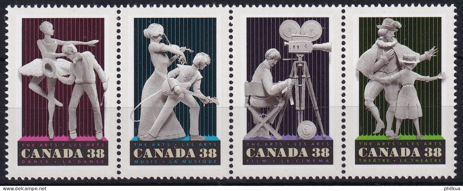 MiNr. 1149 - 1152 Kanada (Dominion) 1989, 4. Okt. Kunst Und Unterhaltung - Postfrisch/**/MNH - Ongebruikt