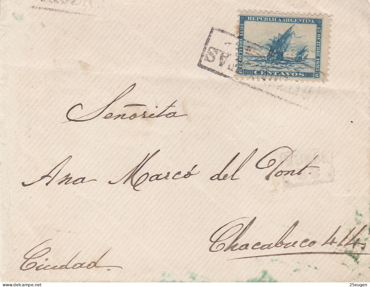 ARGENTINA 1892  Letter - Storia Postale