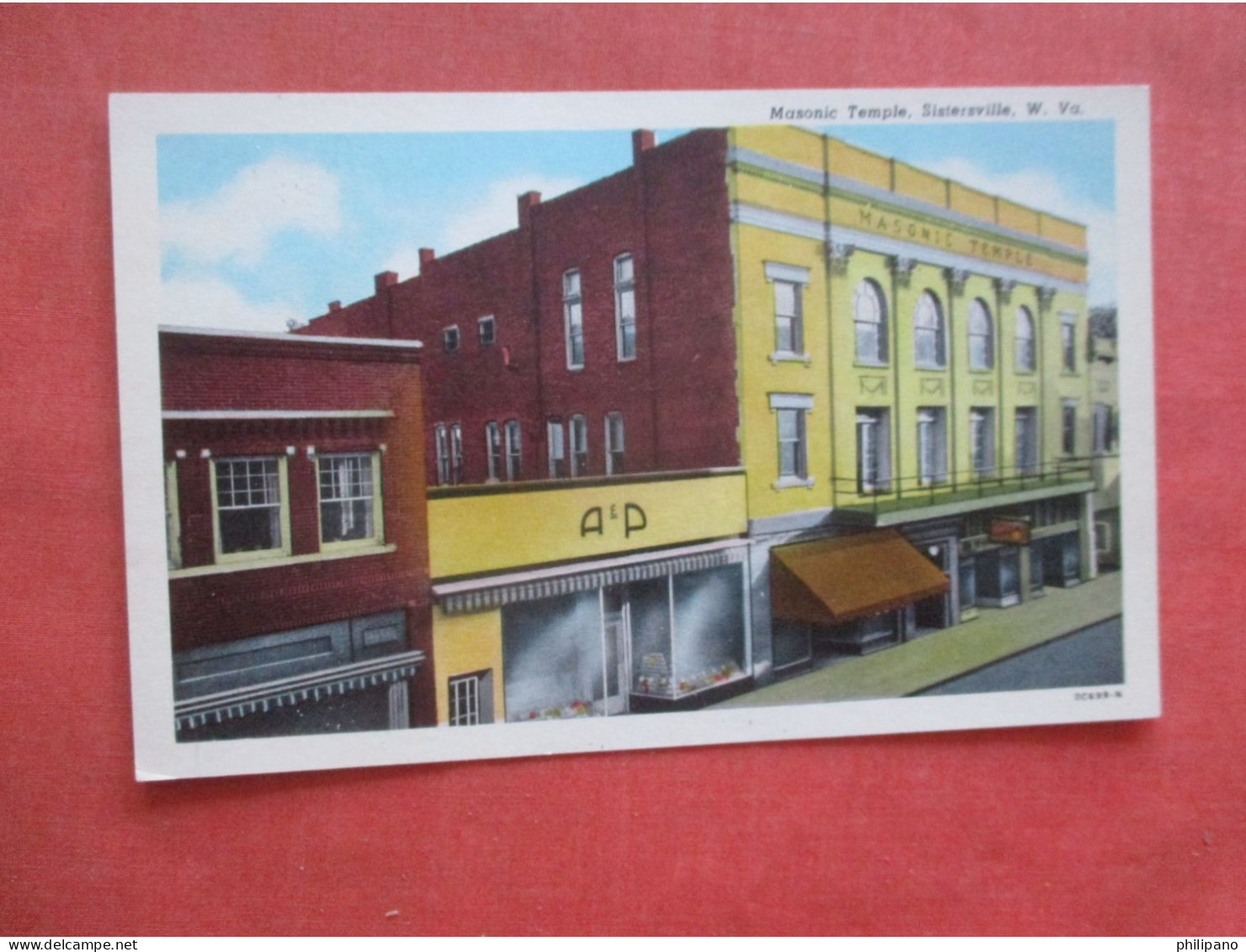 A & P Store. Masonic Temple Sisterville.   West Virginia   Ref 6130 - Sonstige & Ohne Zuordnung