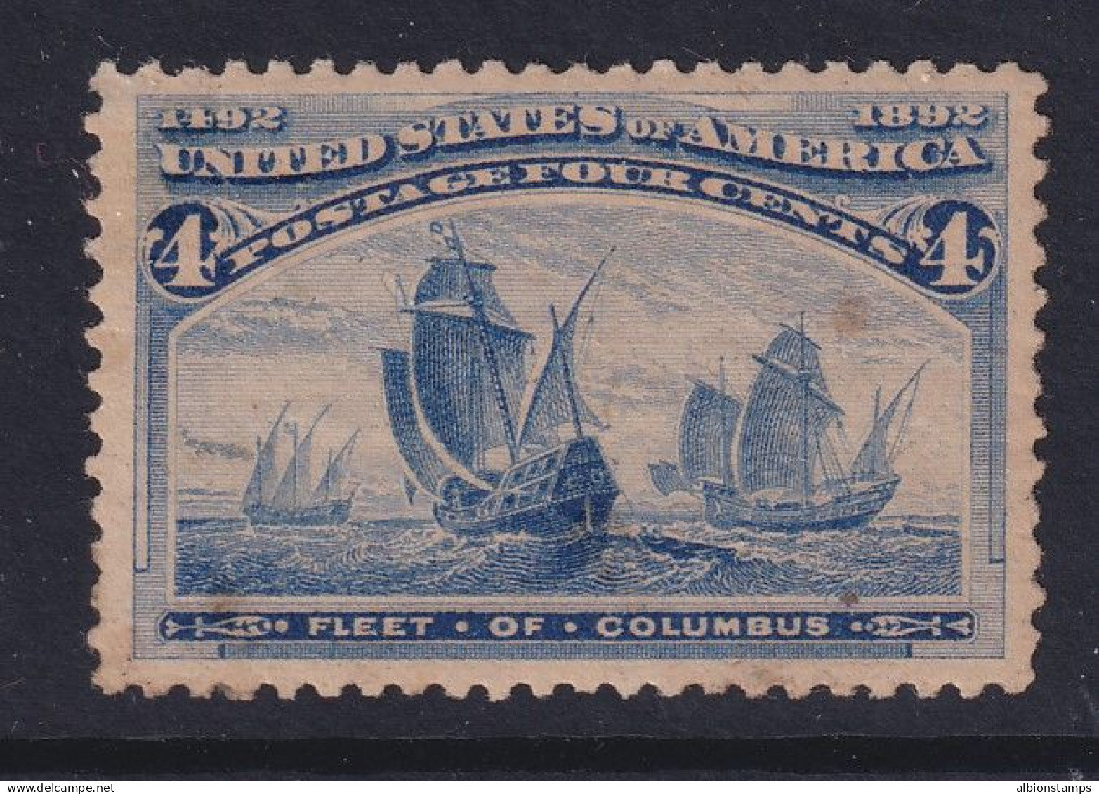 USA, Scott 233, Mint Original Gum (disturbed) - Unused Stamps