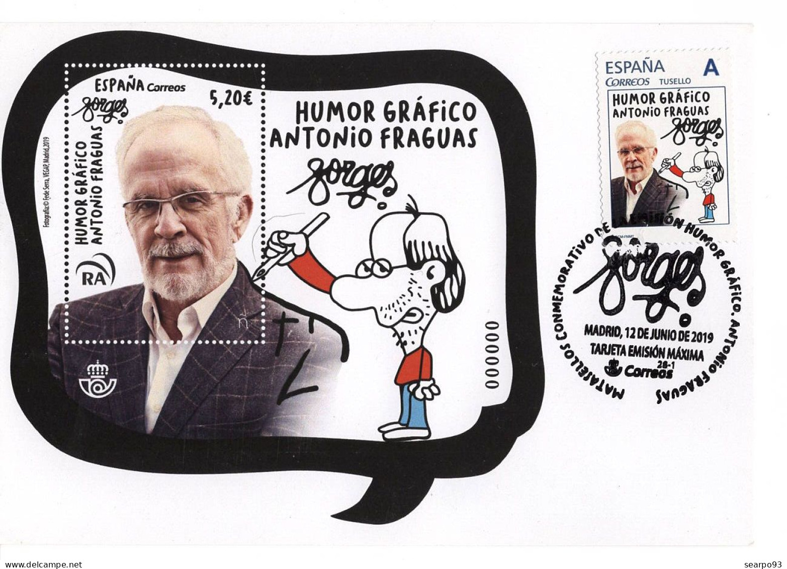 SPAIN. MAXICARD. ANTONIO FRAGUAS. FORGES. 2019 - Tarjetas Máxima