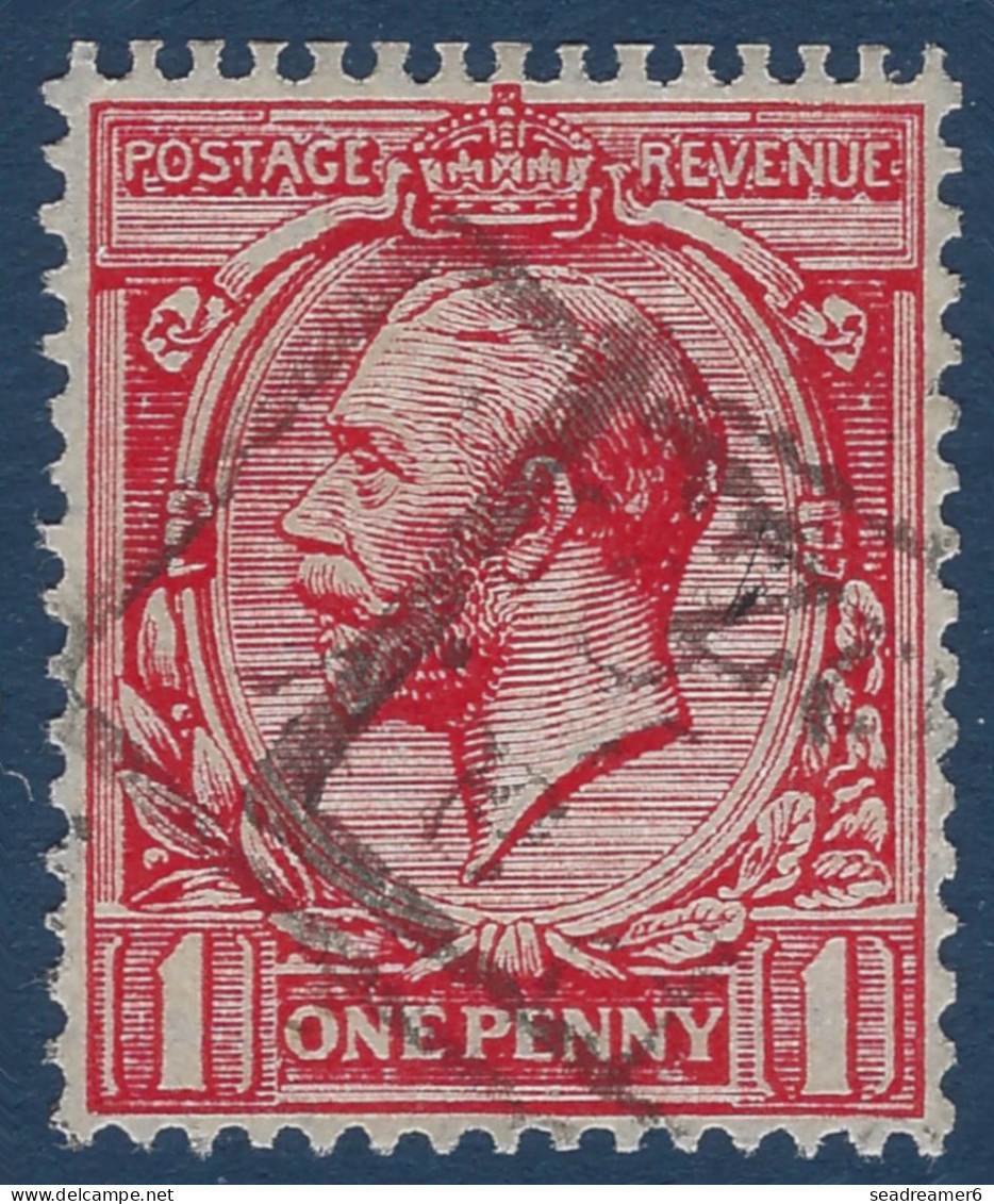 Grande Bretagne N°140e 1 Penny Rouge Vermillon Obliteration Peu Commune TTB - Gebruikt