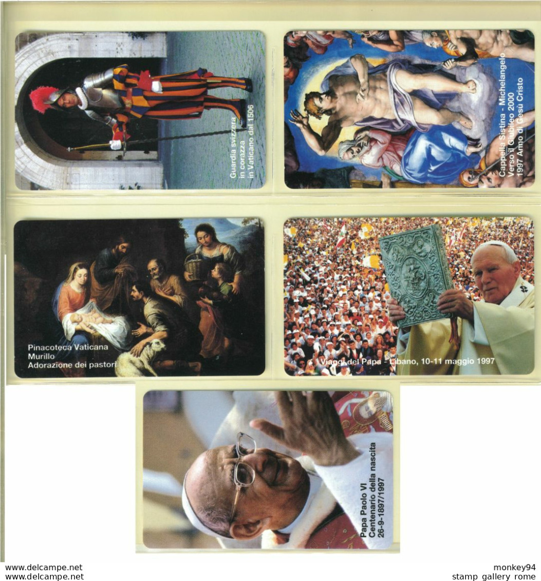 CARTA TELEFONICA VATICANA - NUMERO 34/38 - NUOVA - URMET- GARANTITE MAGNETIZZATE - VATICAN PHONE CARD - Vatican