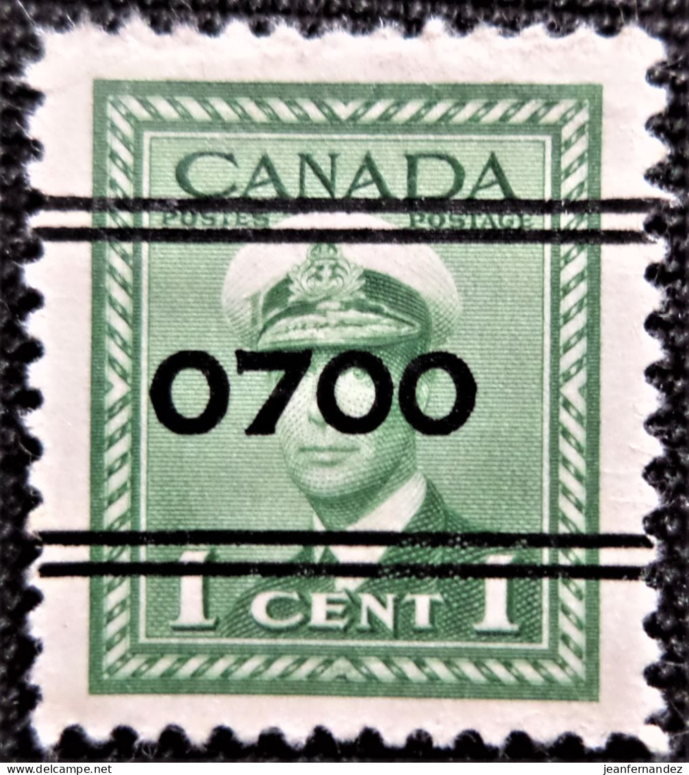 Canada   King George VI In Naval Uniform   Y&T  N° 249xx Neuf Sans Gomme - Precancels