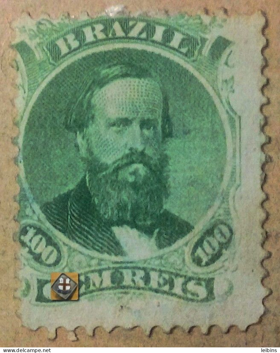 1866 Brasilien Mi.27, 100R /+ - Unused Stamps