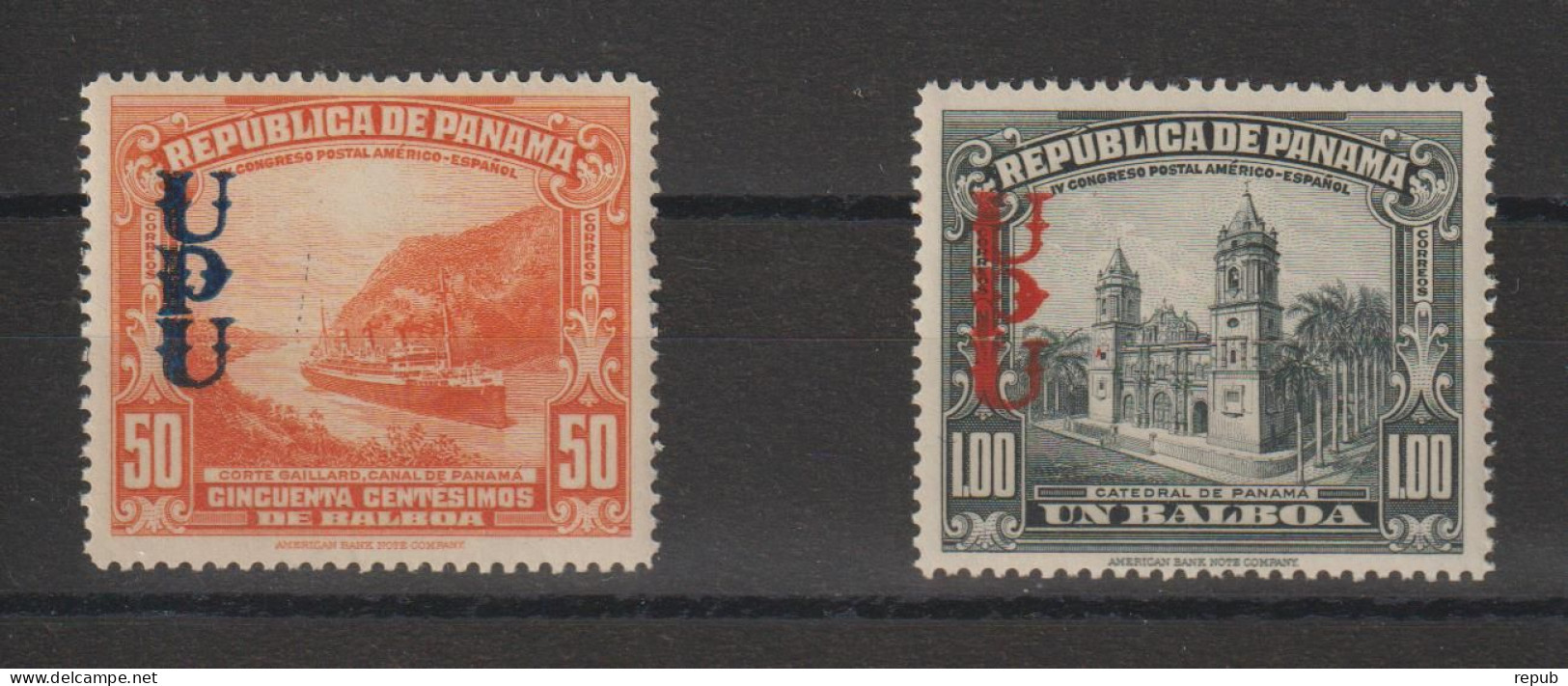 Panama 1936 Congrès Postal Surchargé UPU 185B Et 186B, 2 Val ** MNH - Panama