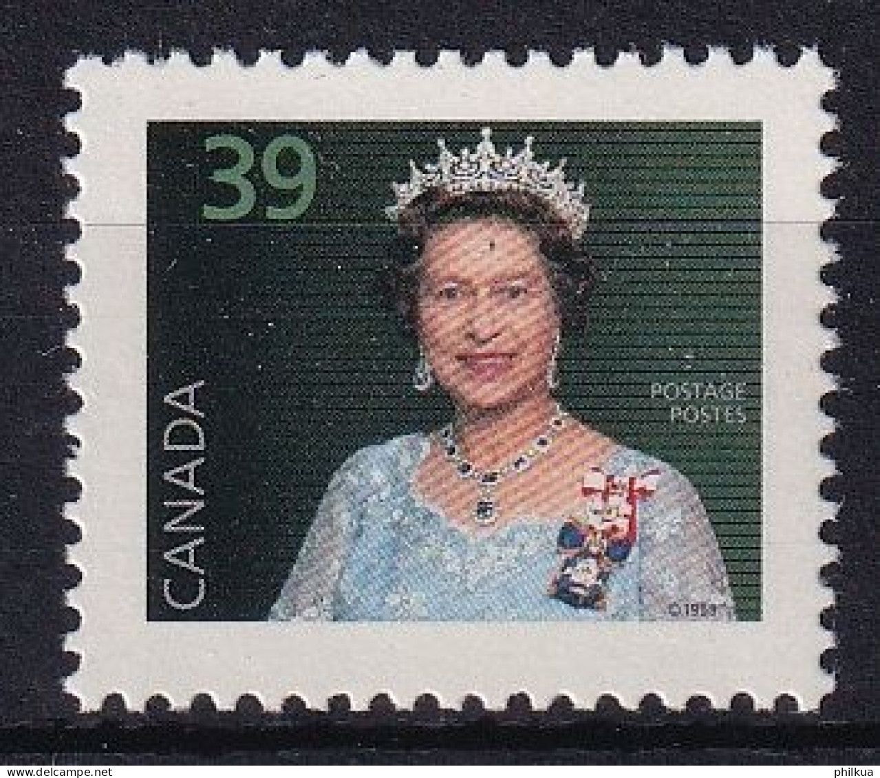 MiNr. 1162 Kanada (Dominion) 1990, 12. Jan./Febr. Freimarken: Königin Elisabeth II.  - Postfrisch/**/MNH - Neufs