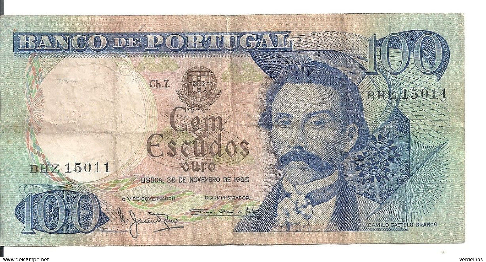 PORTUGAL 100 ESCUDOS 1965 VF P 169 A - Portugal