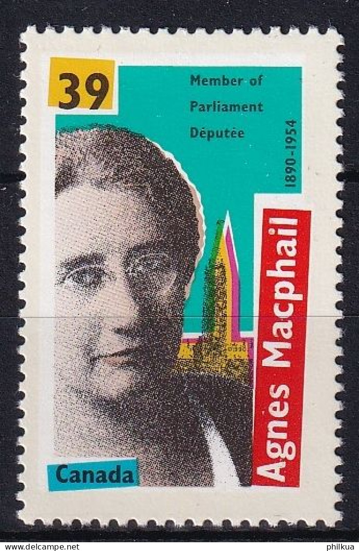 MiNr. 1201 Kanada (Dominion) 1990, 9. Okt. 100. Geburtstag Von Agnes Campbell Macphail - Postfrisch/**/MNH - Ongebruikt