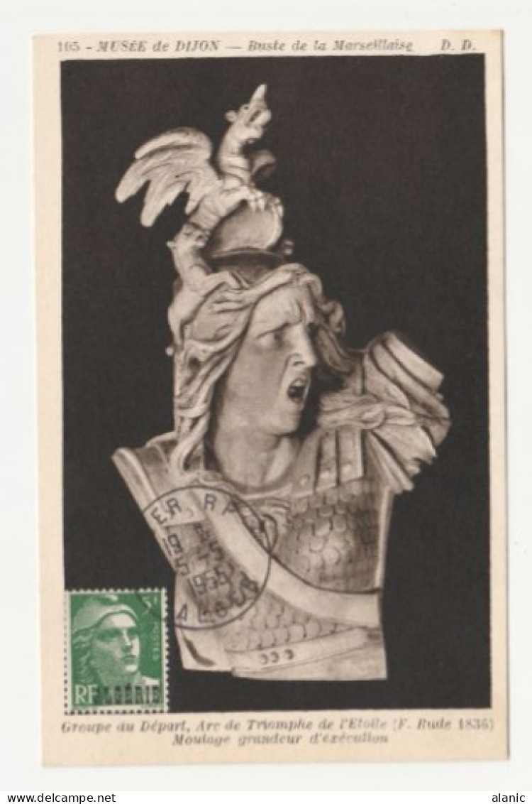 CARTE MAXIMUM 2F MARIANNE DE GANDON CACHET FOIRE INTERNATIONALE D'ALGER 1956 - Maximumkaarten