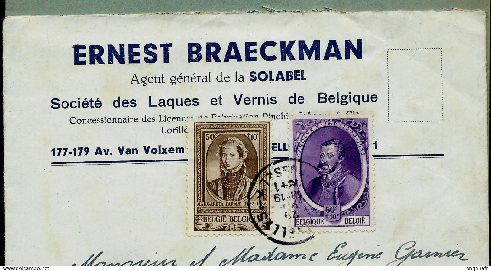 Env. (Entière) N° 575 - 576 - Obl. BRUXELLES 29/07/1941 Pour Hastière Par Delà !!! - Rural Post