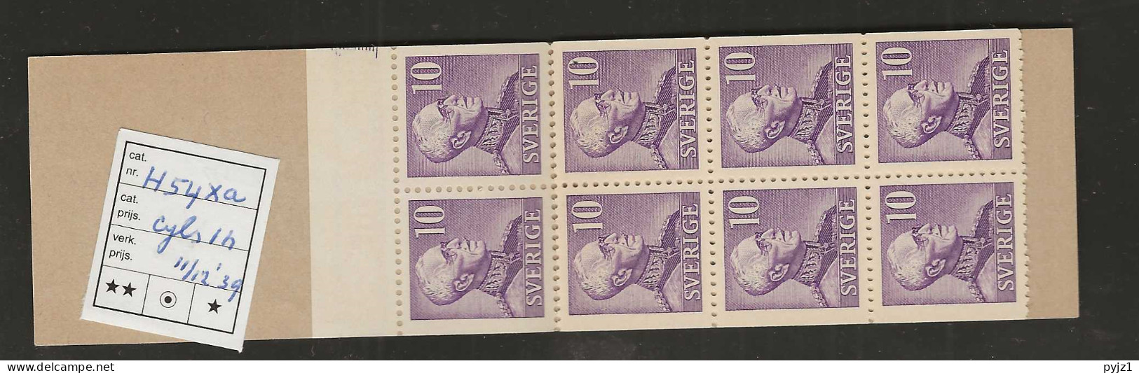 1940 MNH Sweden Booklet Facit H54xa Cyls 1h Postfris** - 1904-50