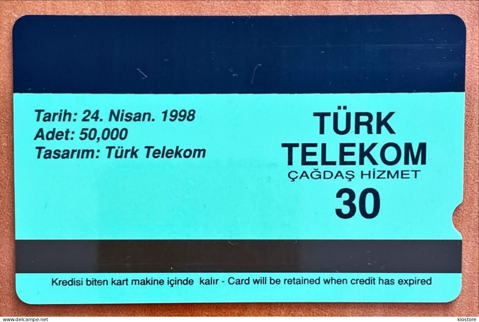 Turkey Turkiye Turk Telekom 3rd Anniversary 24.04.1998 Phonecard For Collection - Lots - Collections