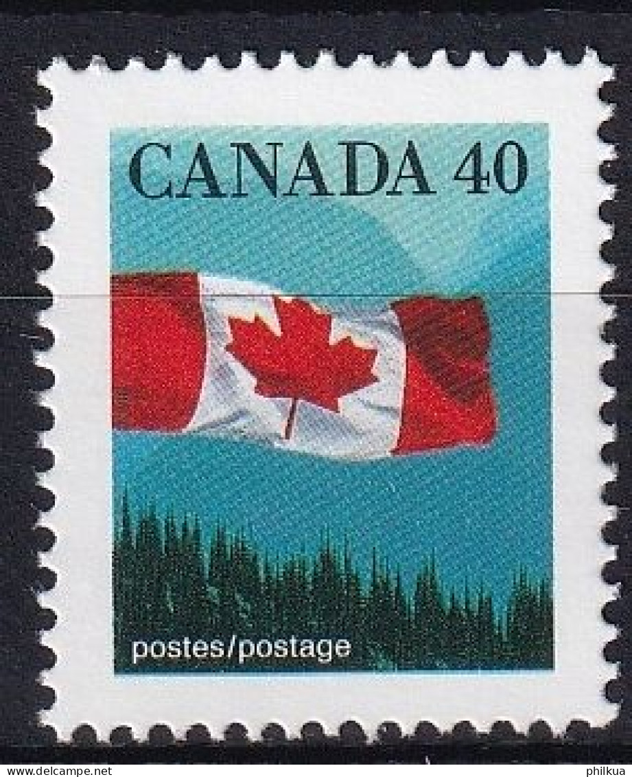 MiNr. 1212 Kanada (Dominion) 1990, 28. Dez. Freimarke: Staatsflagge  - Postfrisch/**/MNH - Ongebruikt