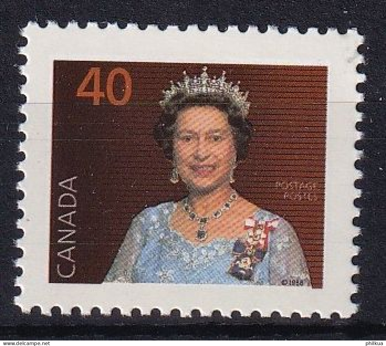 MiNr. 1213 Kanada (Dominion) 1990, 28. Dez. Freimarke: Königin Elisabeth II. Odr.; Papier Fl.  - Postfrisch/**/MNH - Nuovi