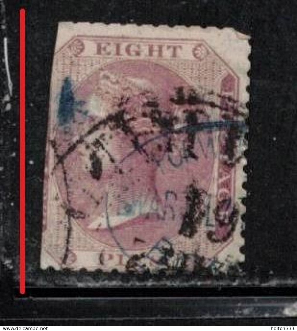 INDIA Scott # 19 Used - QV - Hinge Remnant - Clipped Perfs On Left CV $6 - 1854 East India Company Administration