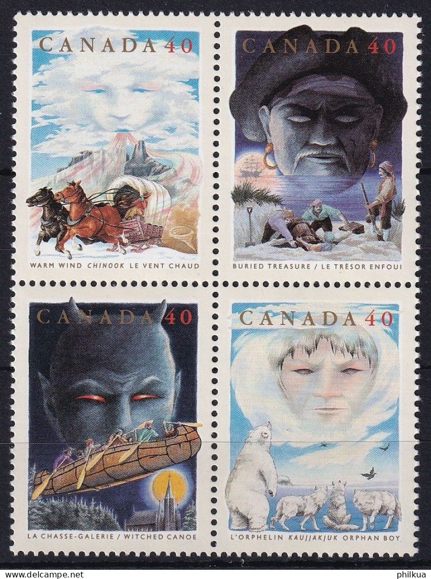 MiNr. 1250 - 1253 Kanada (Dominion) 1991, 1. Okt. Volksmärchen - Postfrisch/**/MNH - Unused Stamps