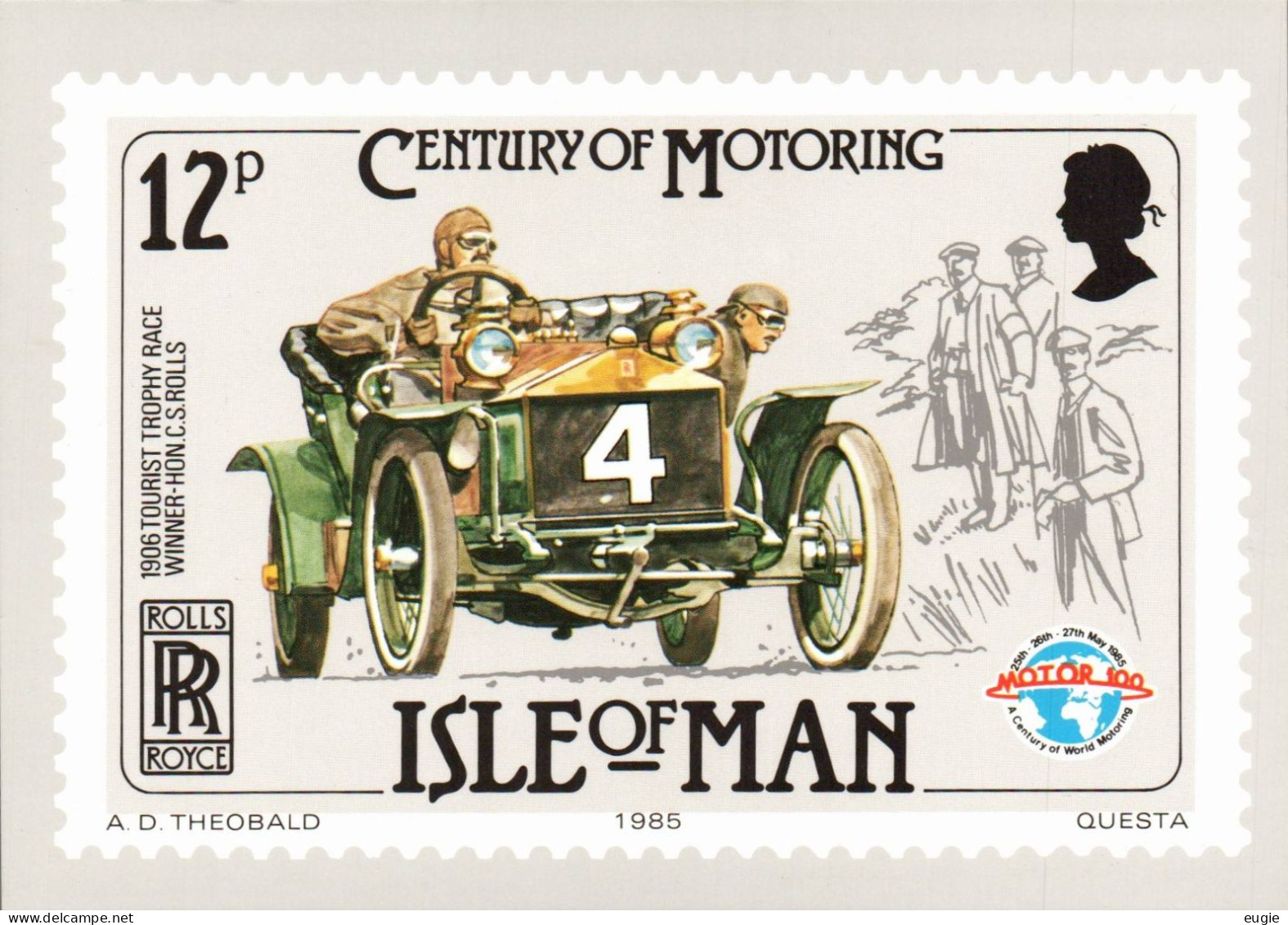 2122/ 2x Isle Of Man, Century Of Motoring, ERA, Rolls Royce 1985 - Isle Of Man