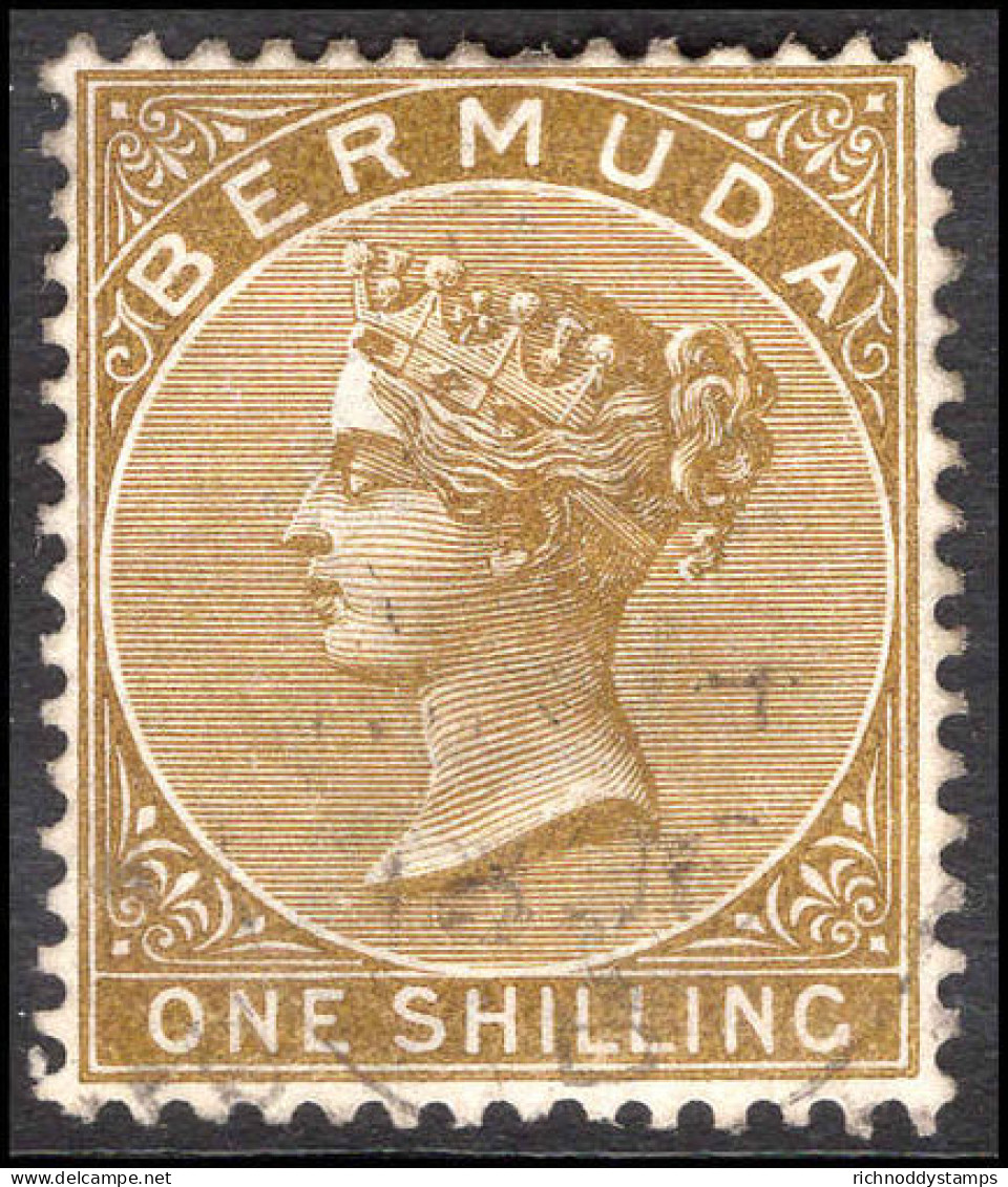 Bermuda 1883-1904 1s Olive-brown CA Fine Used. - Bermuda