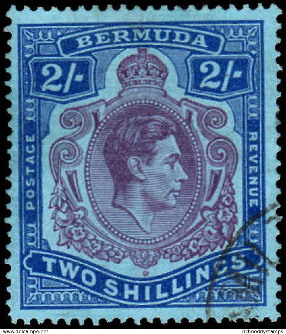 Bermuda 1938-53 2/- Deep Purple & Ultramarine On Grey-blue Good Used. - Bermuda