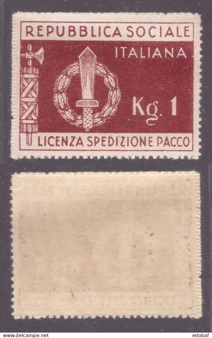 Italia RSI 1944, Francobollo Di Franchigia Pacchi Nuovo **    -FG02 - Pacchi Postali