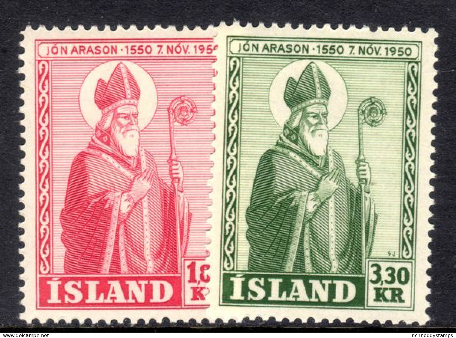 Iceland 1950 400th Death Anniv Of Bishop Arason Unmounted Mint. - Nuevos