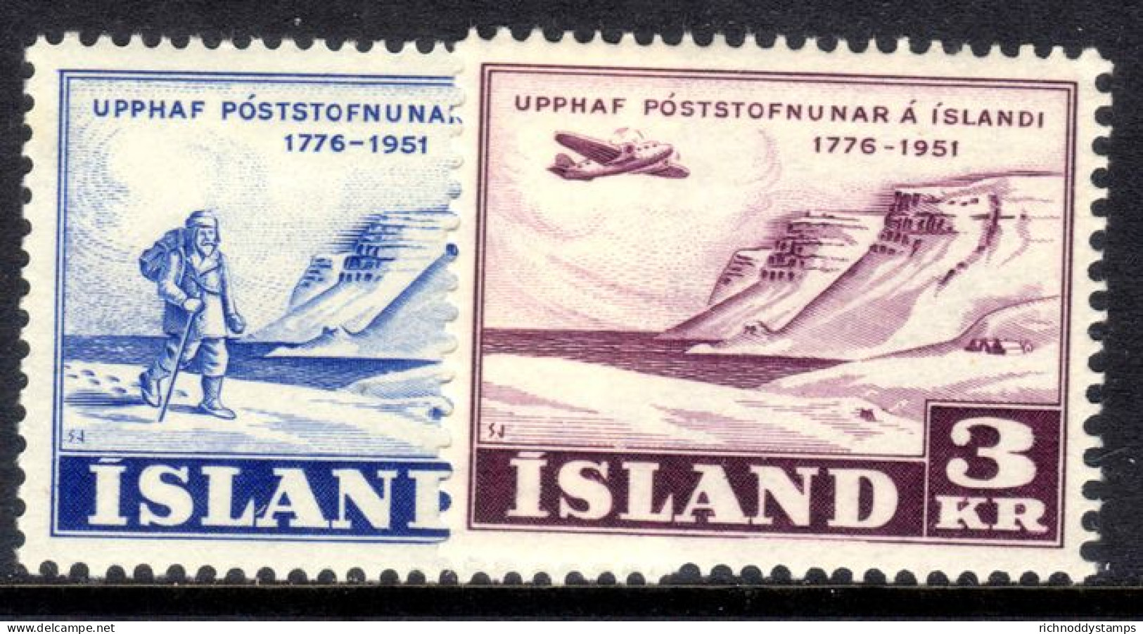 Iceland 1951 Icelandic Postal Services Lightly Mounted Mint. - Neufs