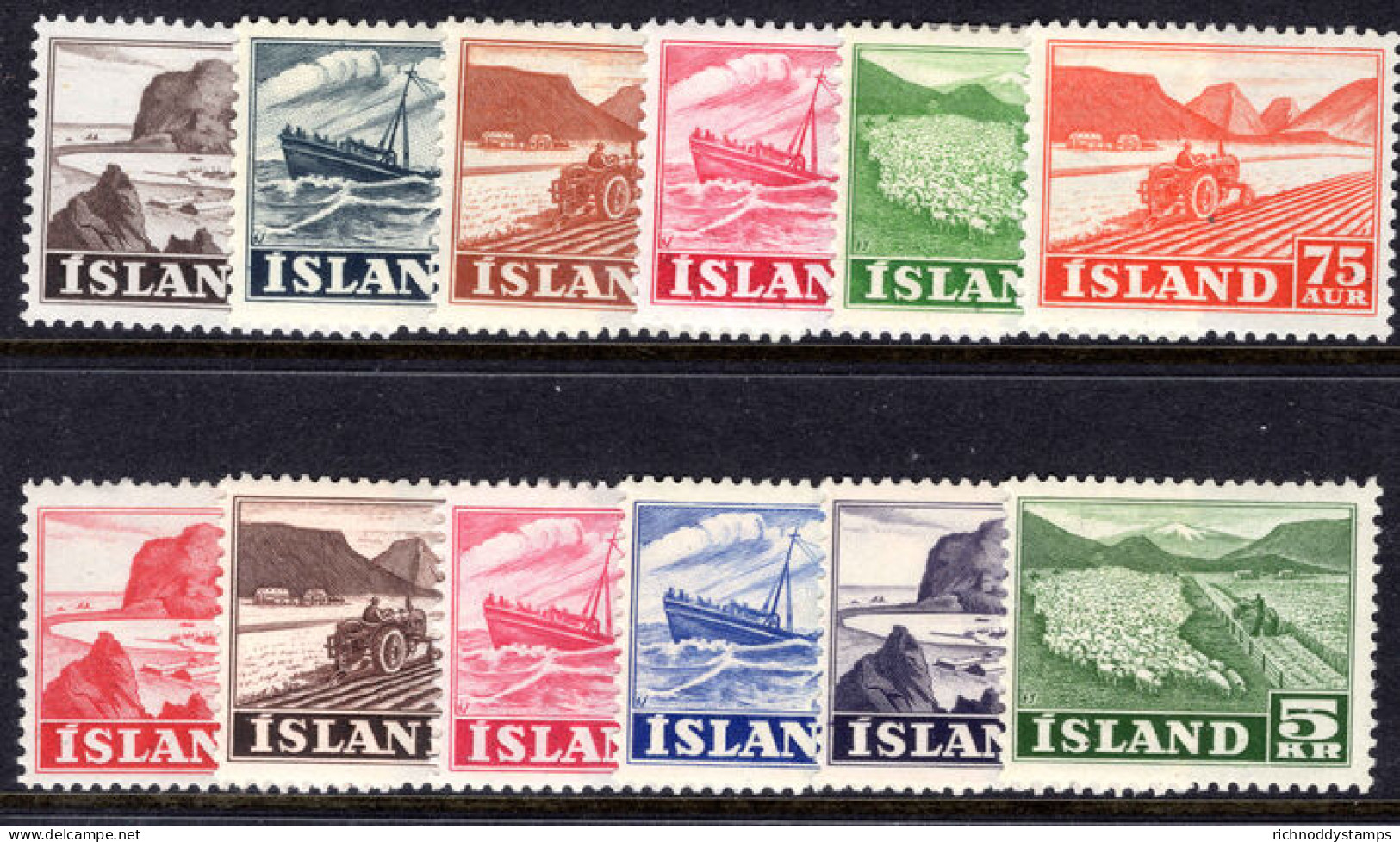 Iceland 1950-54 Set To 5k Lightly Mounted Mint. - Nuevos