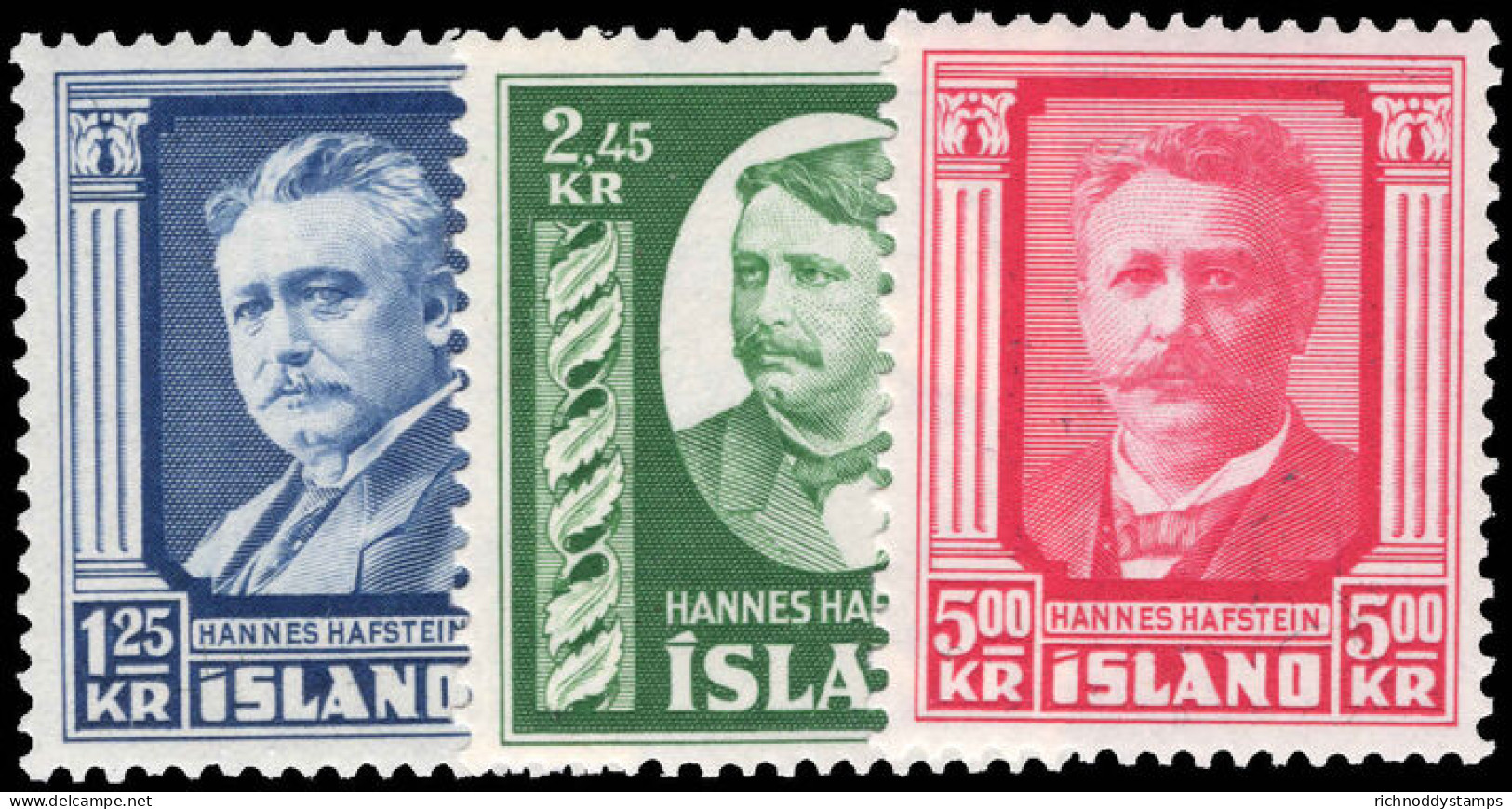 Iceland 1954 50th Anniversary Of Appointment Of Hannes Hafstein As First Native Minister Of Iceland Unmounted Mint. - Nuovi