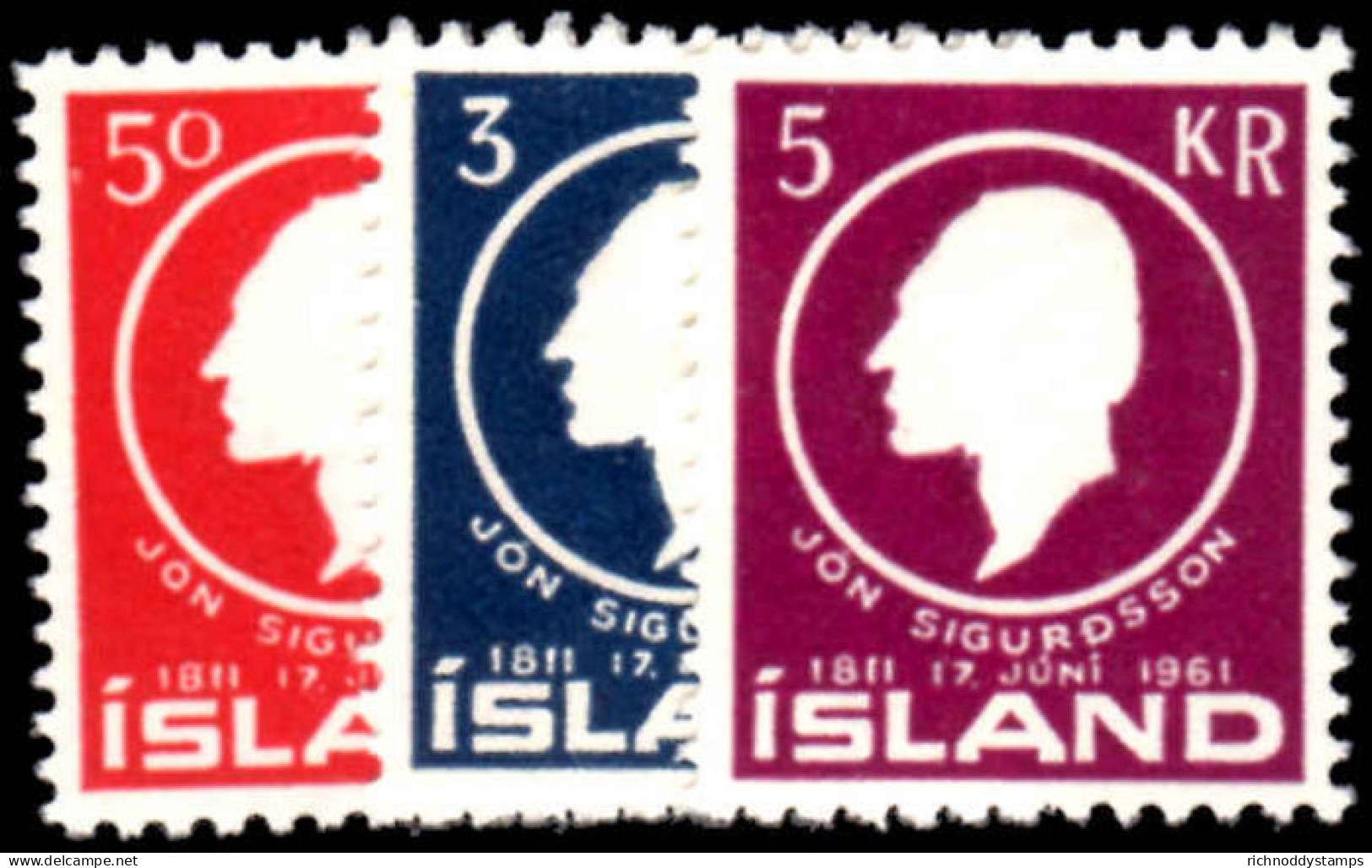 Iceland 1961 Jon Sigurdsson Unmounted Mint. - Unused Stamps