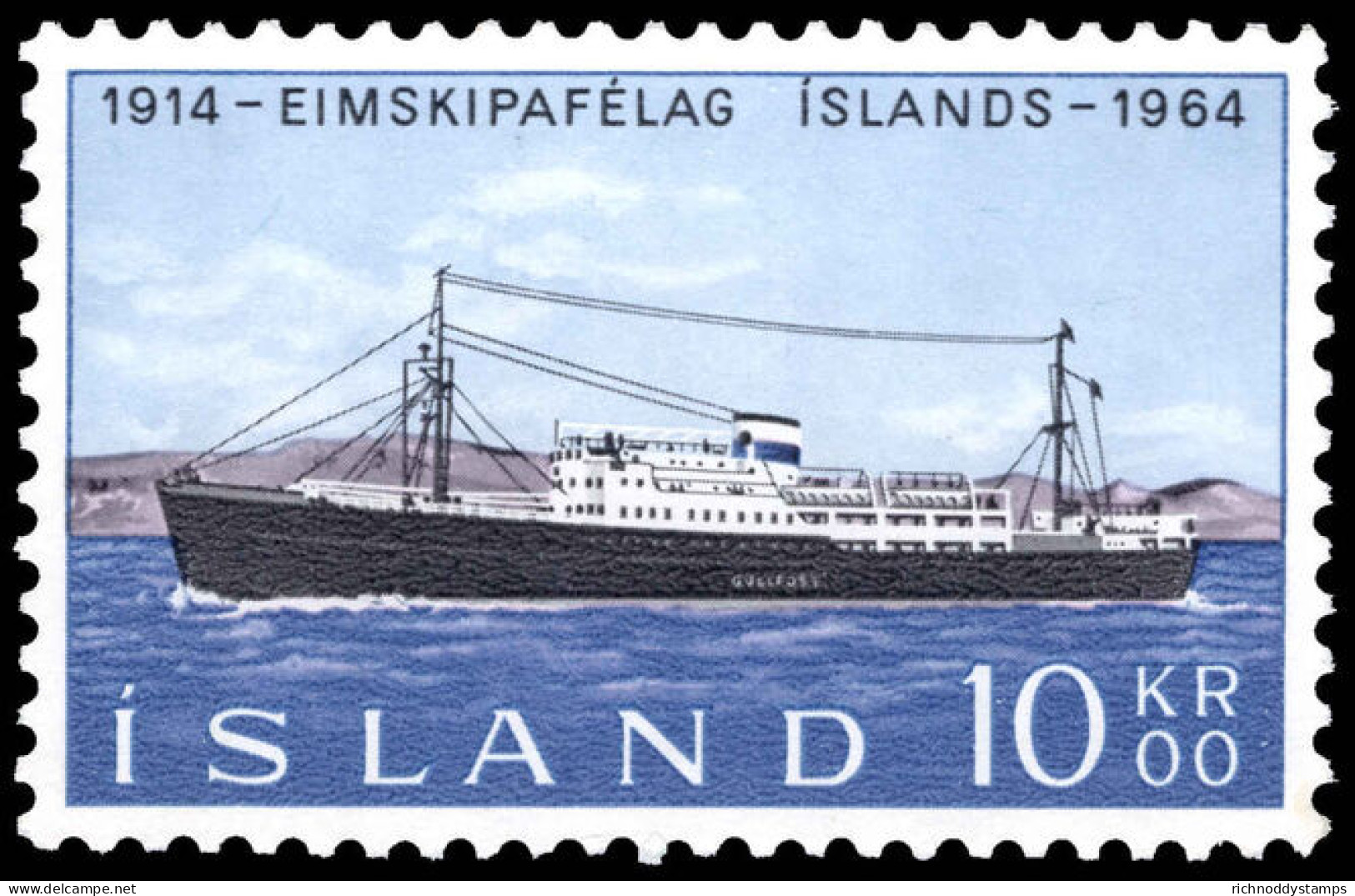 Iceland 1964 50th Anniversary Of Iceland Steamship Co Unmounted Mint. - Unused Stamps