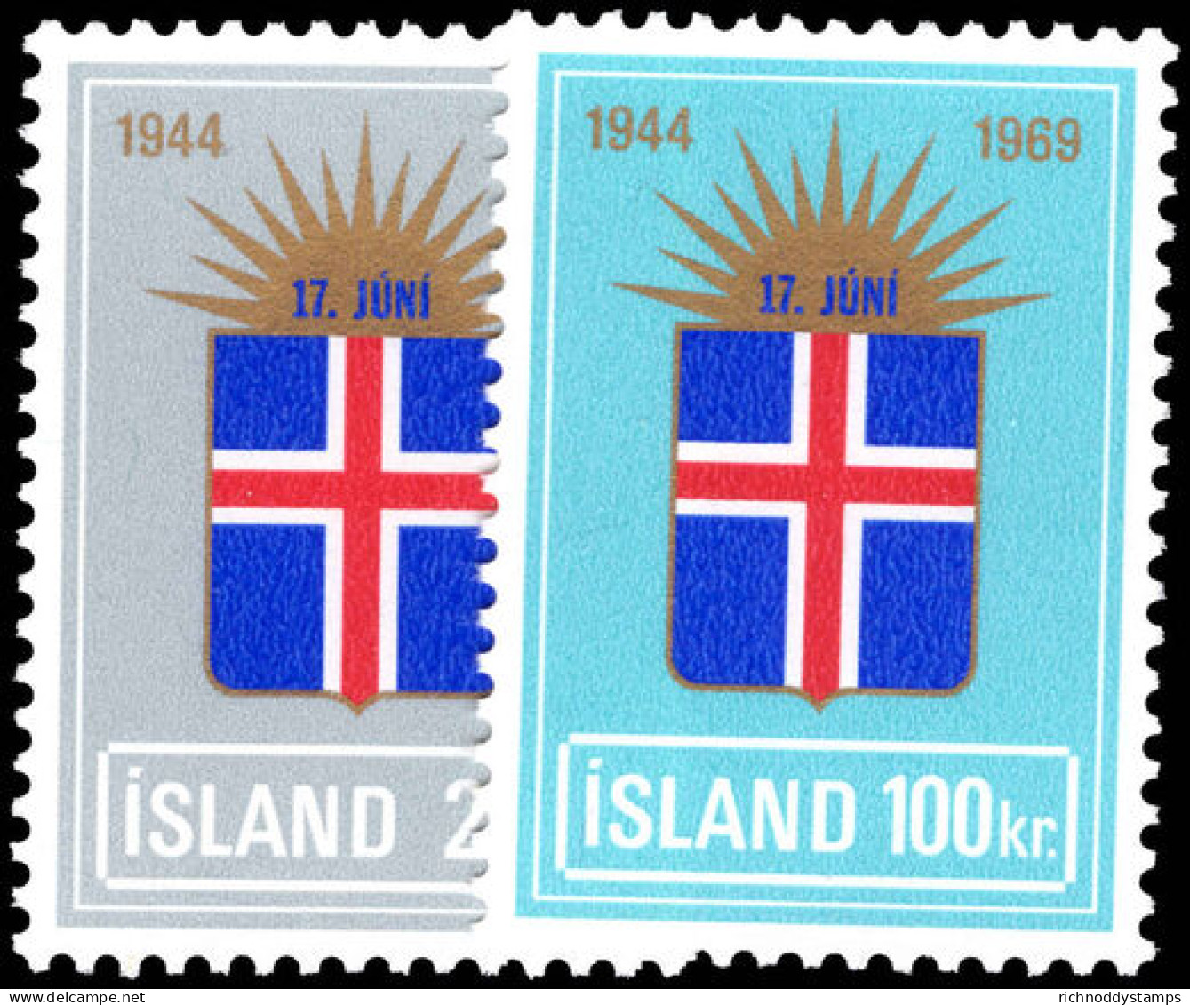 Iceland 1969 25th Anniversary Of Republic Unmounted Mint. - Neufs
