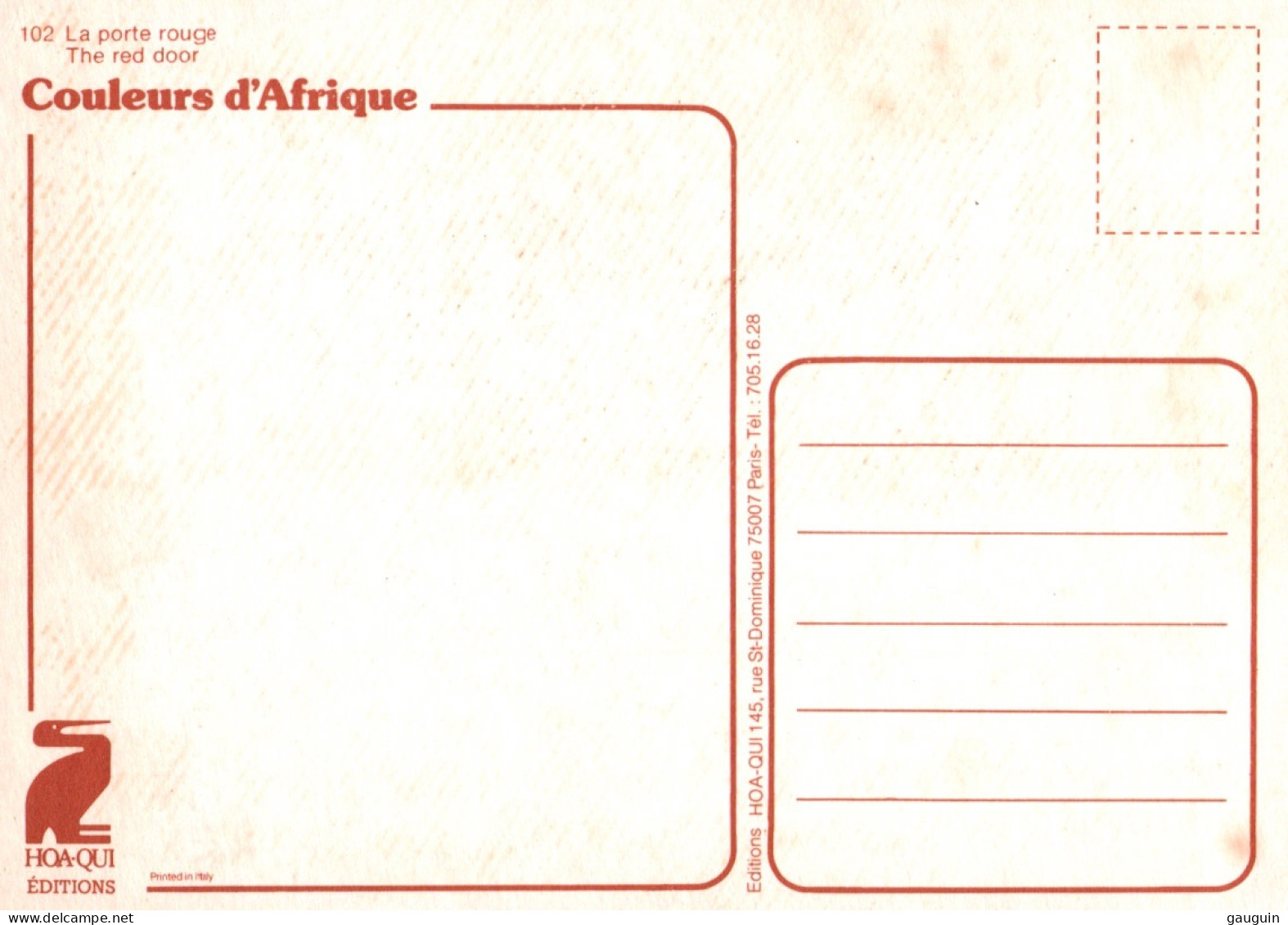 CPM - Couleurs D'AFRIQUE - La Porte Rouge (Jeune Maman Et Son Bébé) - Edition Photo Hoa-Qui - Non Classés