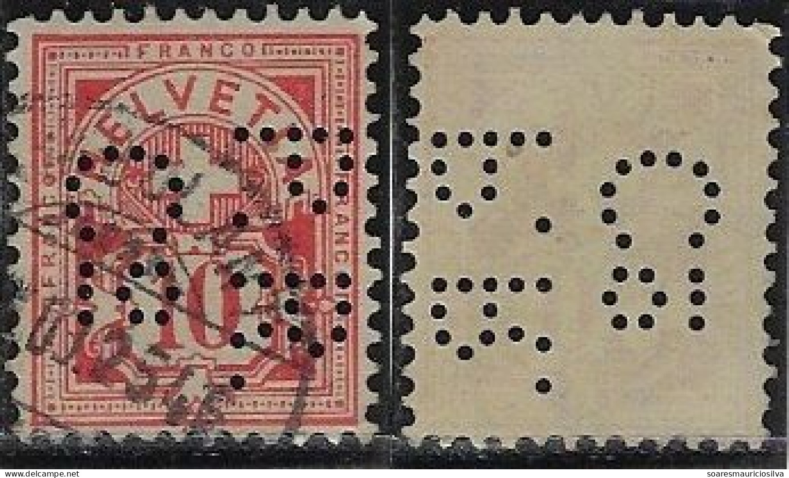 Switzerland 1890/1951 Stamp With Perfin P.R./Co By Paul Reinhart & Co From Winterthur Lochung Perfore - Perforés
