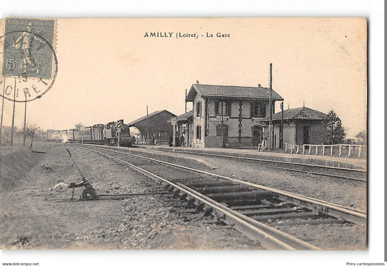 CPA 45 Amilly La Gare Et Le Train - Amilly