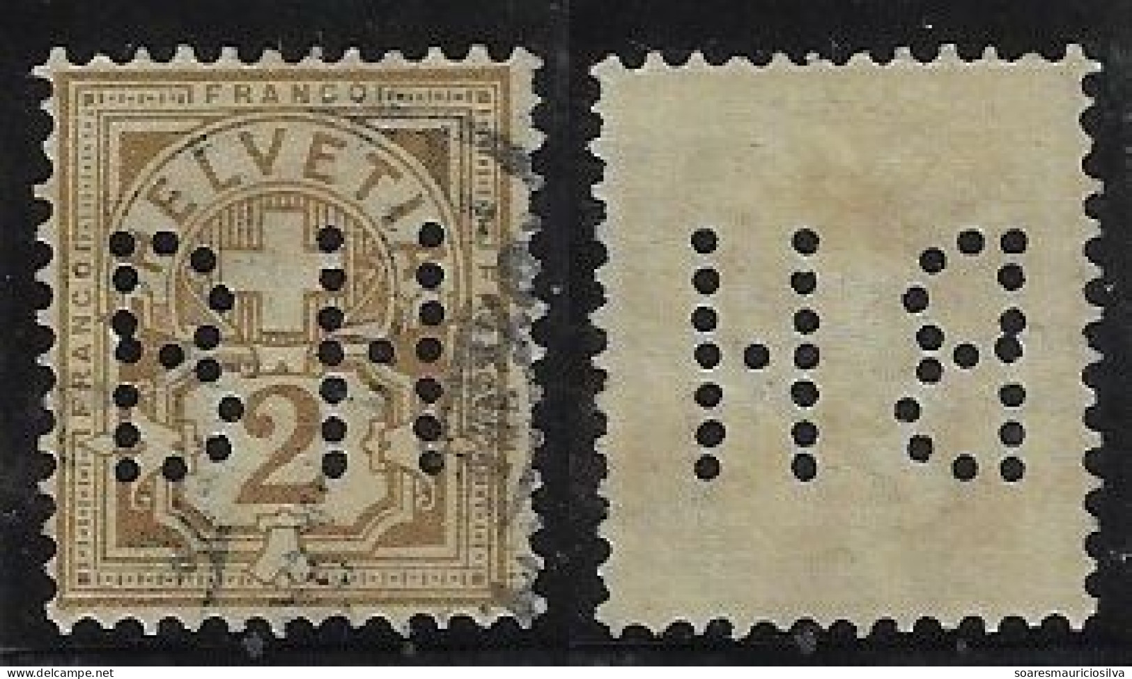 Switzerland 1882/1912 Stamp With Perfin BH By Basler Handelsmühle From Basel Lochung Perfore - Gezähnt (perforiert)