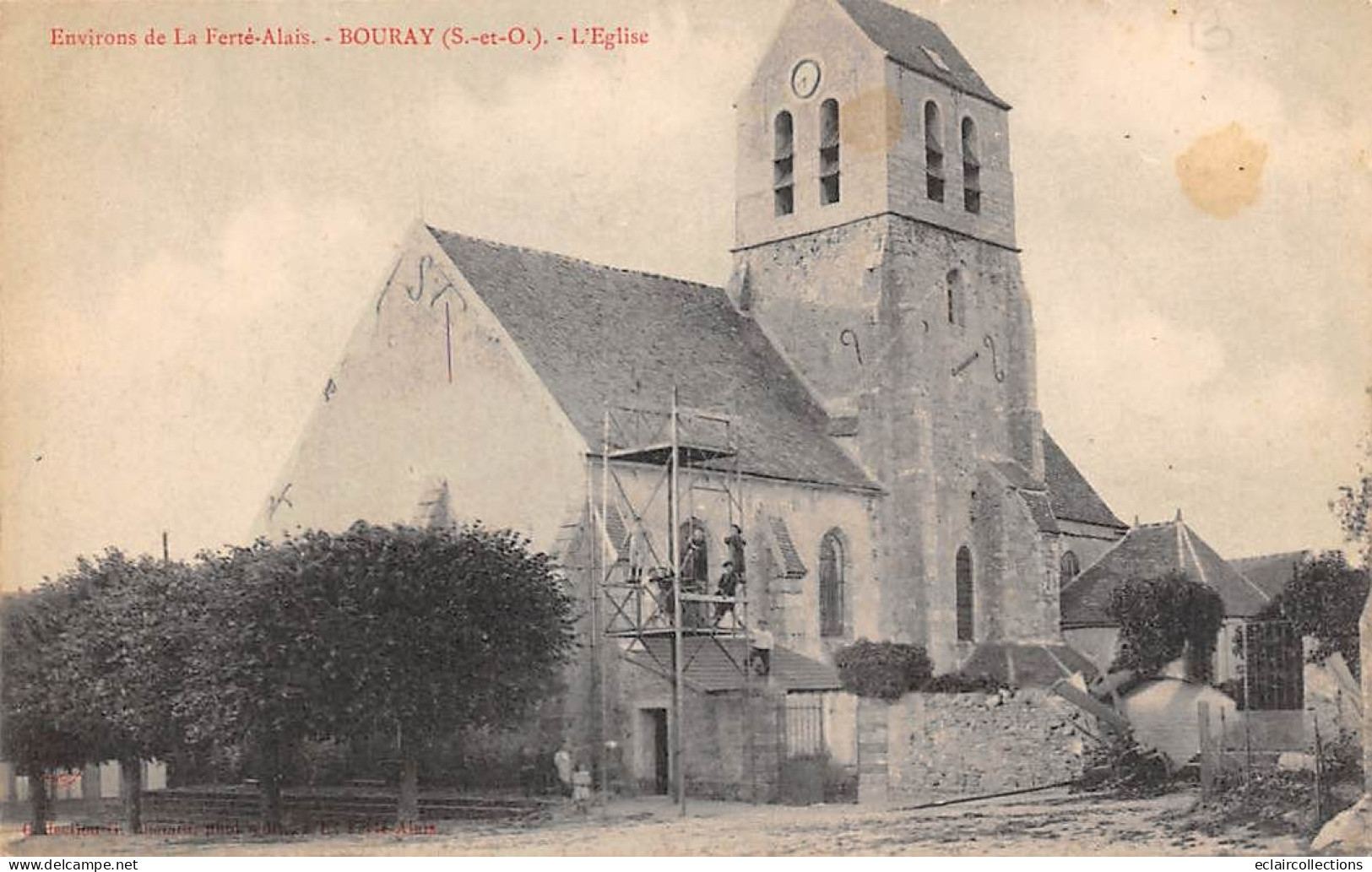 Bouray          91           L''Eglise.       Échafaudage     (voir Scan) - Other & Unclassified