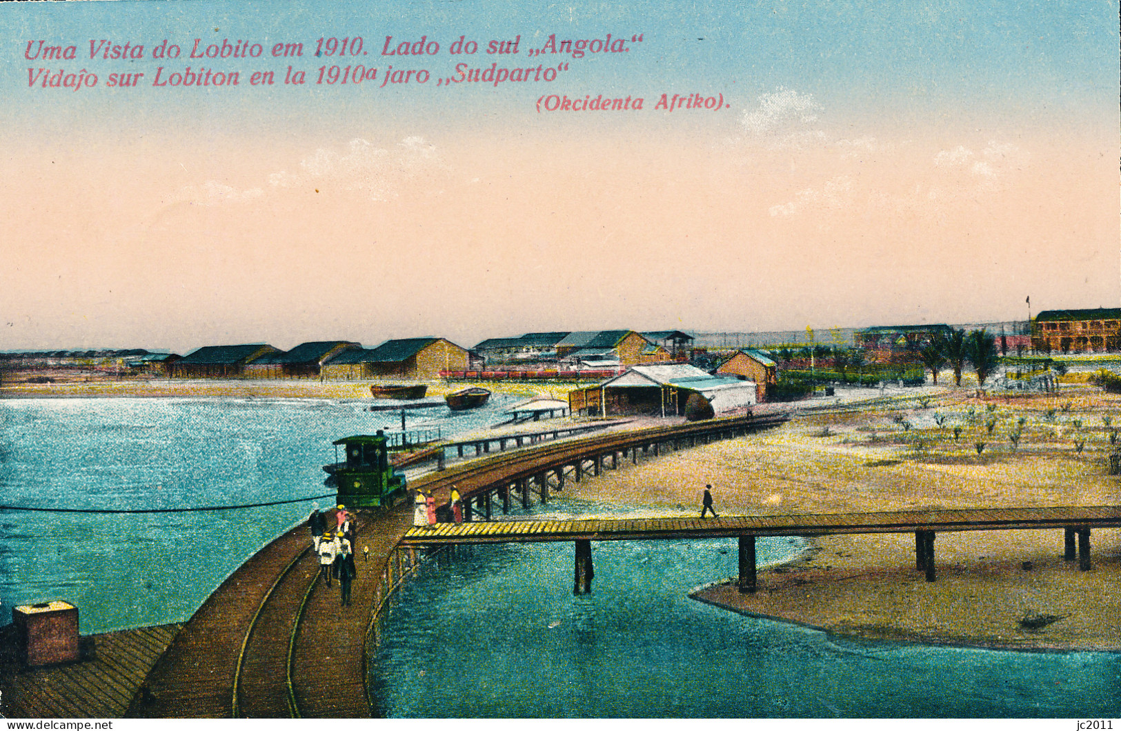 Angola / Lobito - 1910 - Partial View + Railway Line - Angola