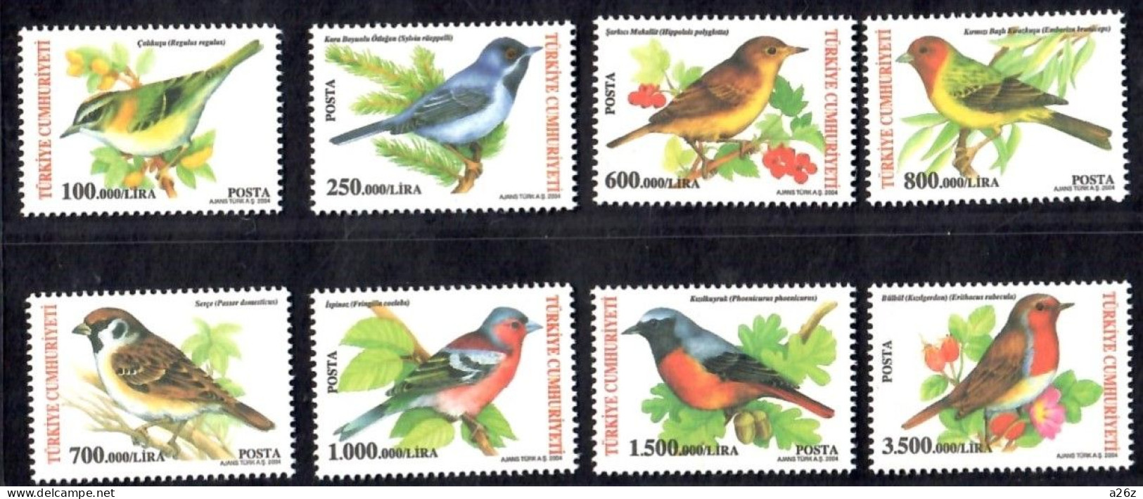 Turkey 2004 Birds 8V MNH - Neufs