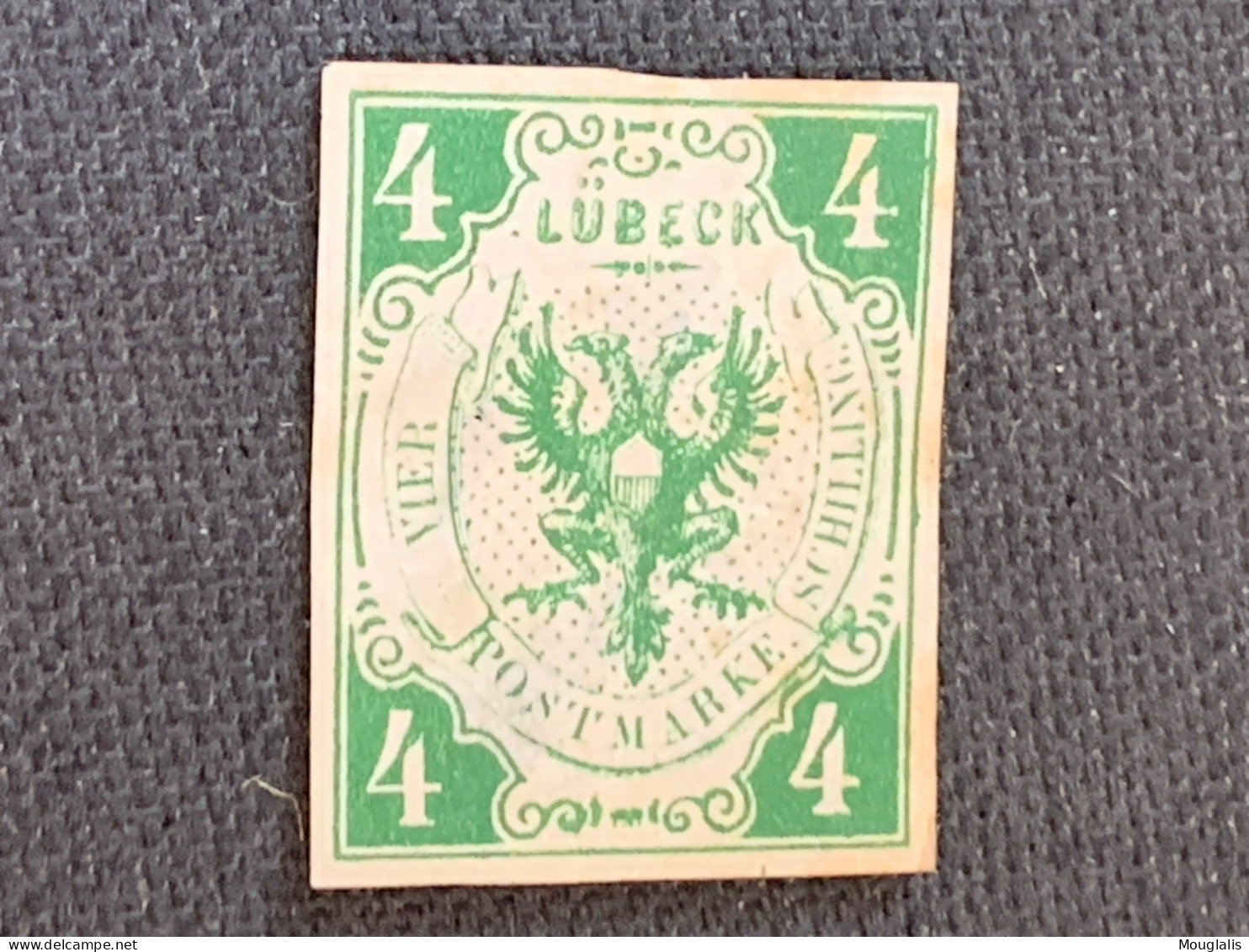 1859 LUBECK ALLEMAGNE No 5 4s Vert - Luebeck