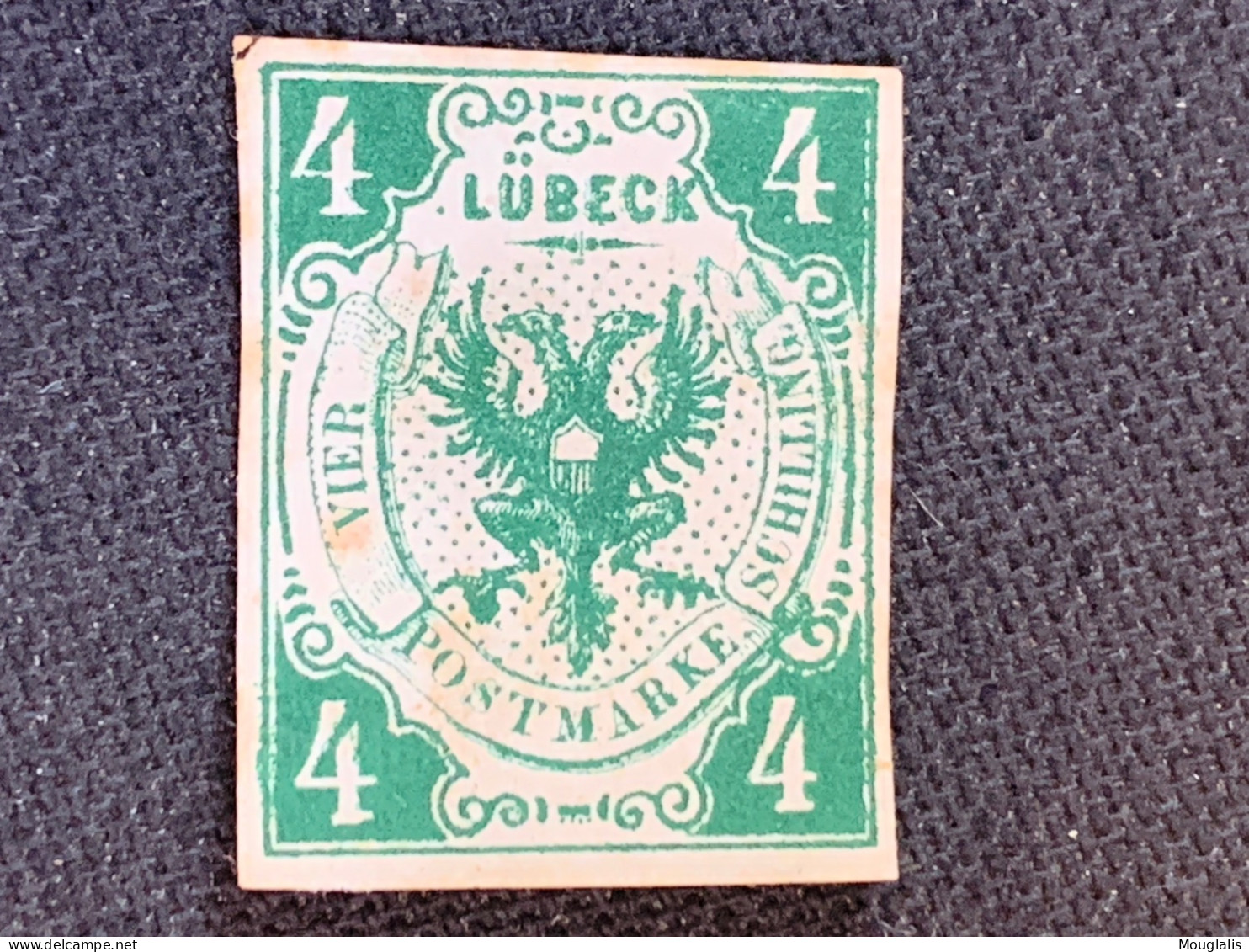 1859 LUBECK ALLEMAGNE No 5 4s Vert - Luebeck