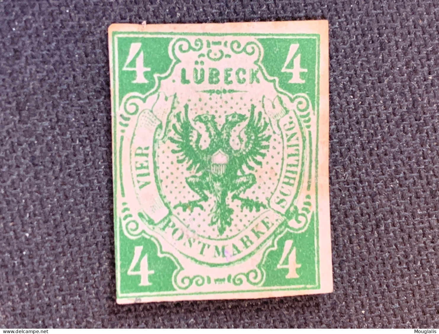 1859 LUBECK ALLEMAGNE No 5 4s Vert - Luebeck